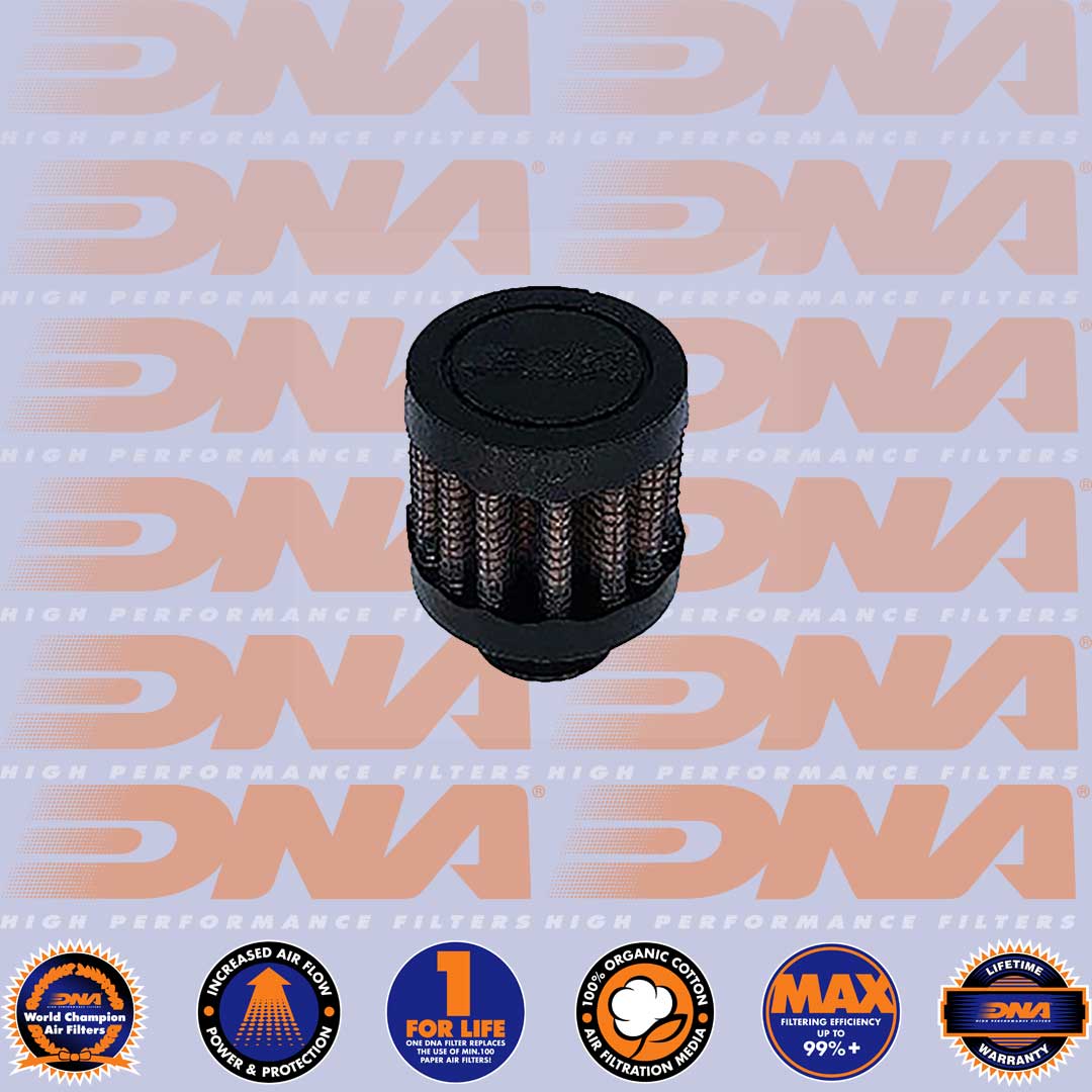 DNA FILTERS FEMALE ROUND RUBBER TOP 8mm INLET 42mm LENGTH AIR FILTER - MFR-0800