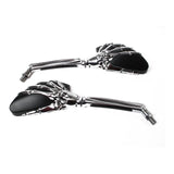 Whites Mirror Universal Skeleton Hand Chrome/Black 10mm (Pair)