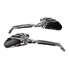 Whites Mirror Universal Skeleton Hand Chrome/Black 10mm (Pair)