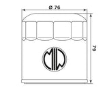 MIW OIL FILTER B9002 (HF163) BMW