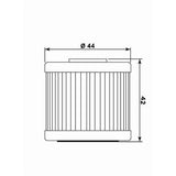 MIW OIL FILTER KY7001 (HF566) KYMCO