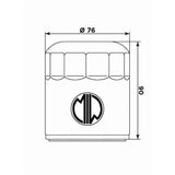 MIW OIL FILTER MG20001 (HF551) MOTO GUZZI