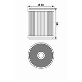 MIW OIL FILTER Y4015 (HF142) TM/YAMAHA