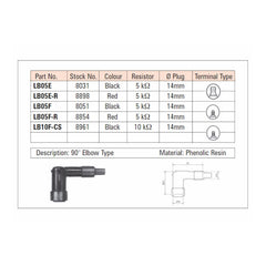 NGK LB05F SPARK PLUG CAP (8051) NLA