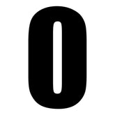 Whites Race Number - Black #0 (10 Pack)