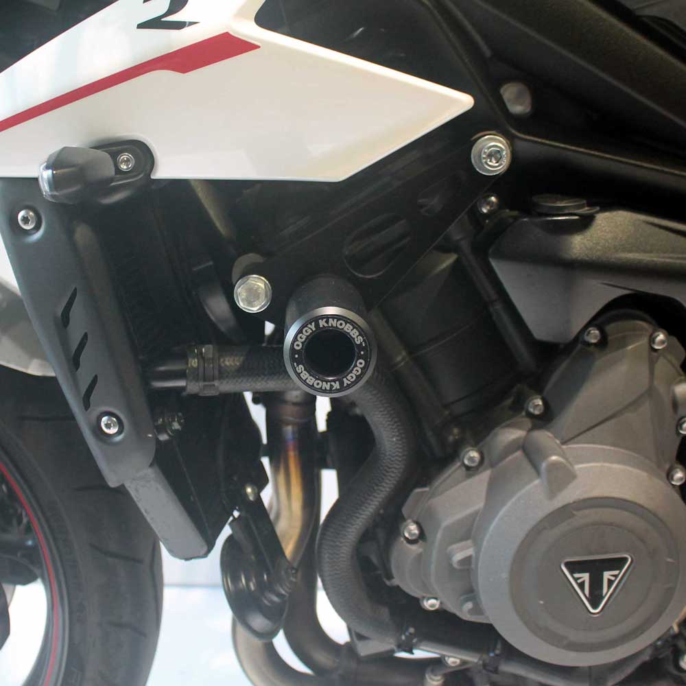 OGGY KNOBBS 660-765 STREET TRIPLE 17-24 (Black Knobbs) - OK926