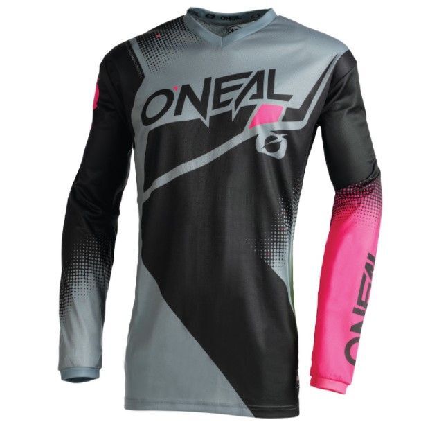 ONEAL ELEMENT LADIES JSY RACEWEAR - BLK/GRY/PNK (W14 - XL)