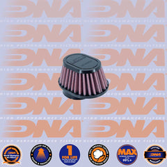 DNA FILTERS RUBBER TOP OVAL CLAMP ON 54mm INLET 50mm LENGTH AIR FILTER - OV-5400-SHORT