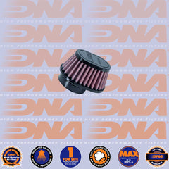 DNA FILTERS RUBBER TOP OVAL CLAMP ON 54mm INLET 50mm LENGTH AIR FILTER - OV-5400-SHORT