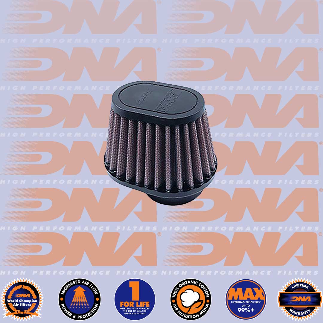 DNA FILTERS RUBBER TOP OVAL CLAMP ON 54mm INLET 68mm LENGTH AIR FILTER - OV-5400