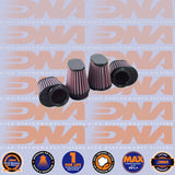 DNA FILTERS RUBBER TOP OVAL CLAMP ON 54mm INLET 103mm LENGTH AIR FILTER x 4 - OV-5404-12W