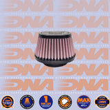 DNA FILTERS RUBBER TOP OVAL CLAMP ON 62mm INLET 90mm LENGTH AIR FILTER - OV-6200-10
