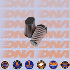 DNA FILTERS RUBBER TOP OVAL CLAMP ON 62mm INLET 123mm LENGTH AIR FILTER - OV-6200-120