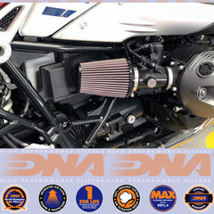 DNA FILTERS RUBBER TOP OVAL CLAMP ON 62mm INLET 125mm LENGTH AIR FILTER - OV-6200-125-R9T