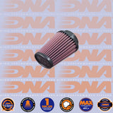 DNA FILTERS RUBBER TOP OVAL CLAMP ON 65mm INLET 142mm LENGTH AIR FILTER - OV-6500-16