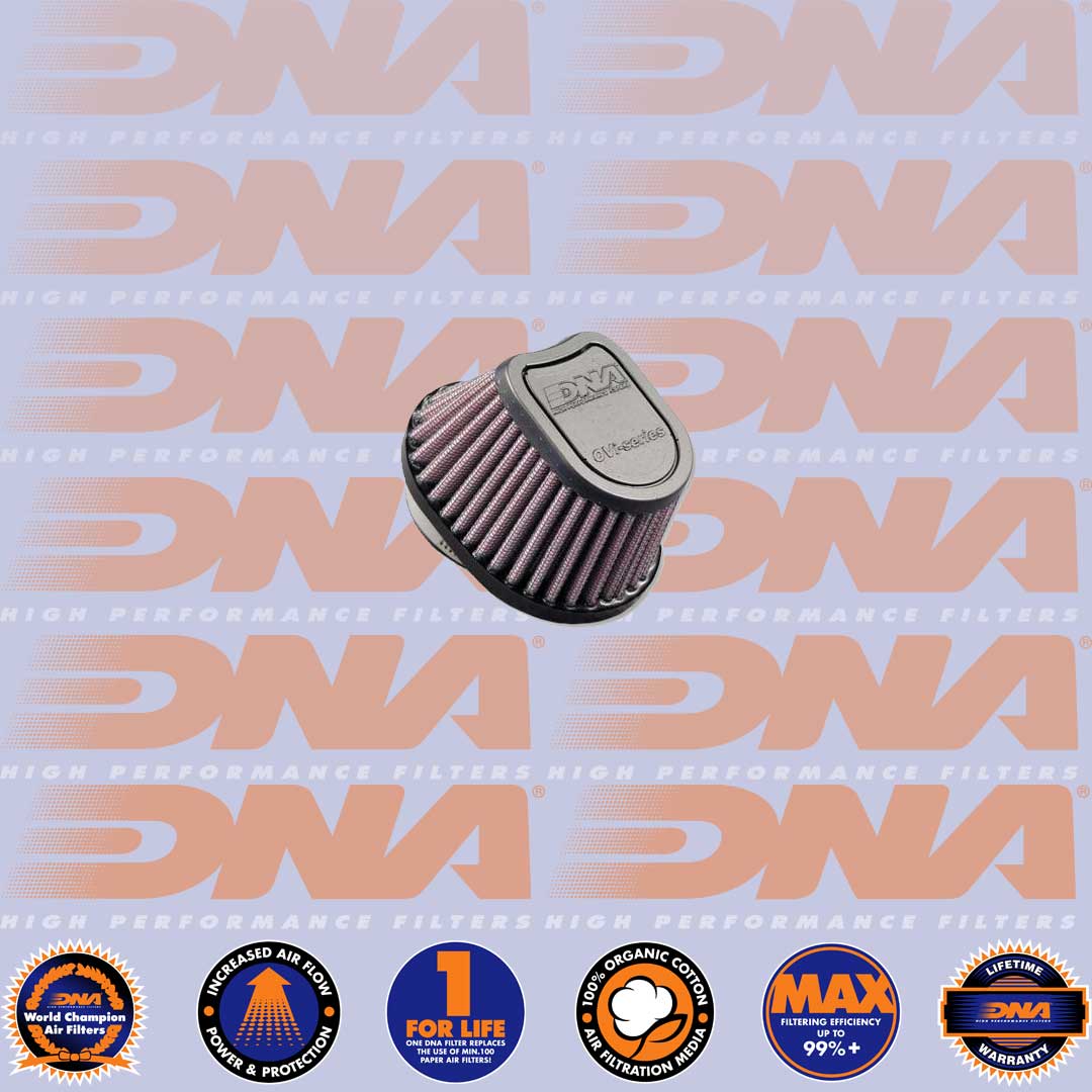 DNA FILTERS RUBBER TOP SPECIAL OVAL CLAMP ON 54mm INLET 63mm LENGTH AIR FILTER - OVI-5400