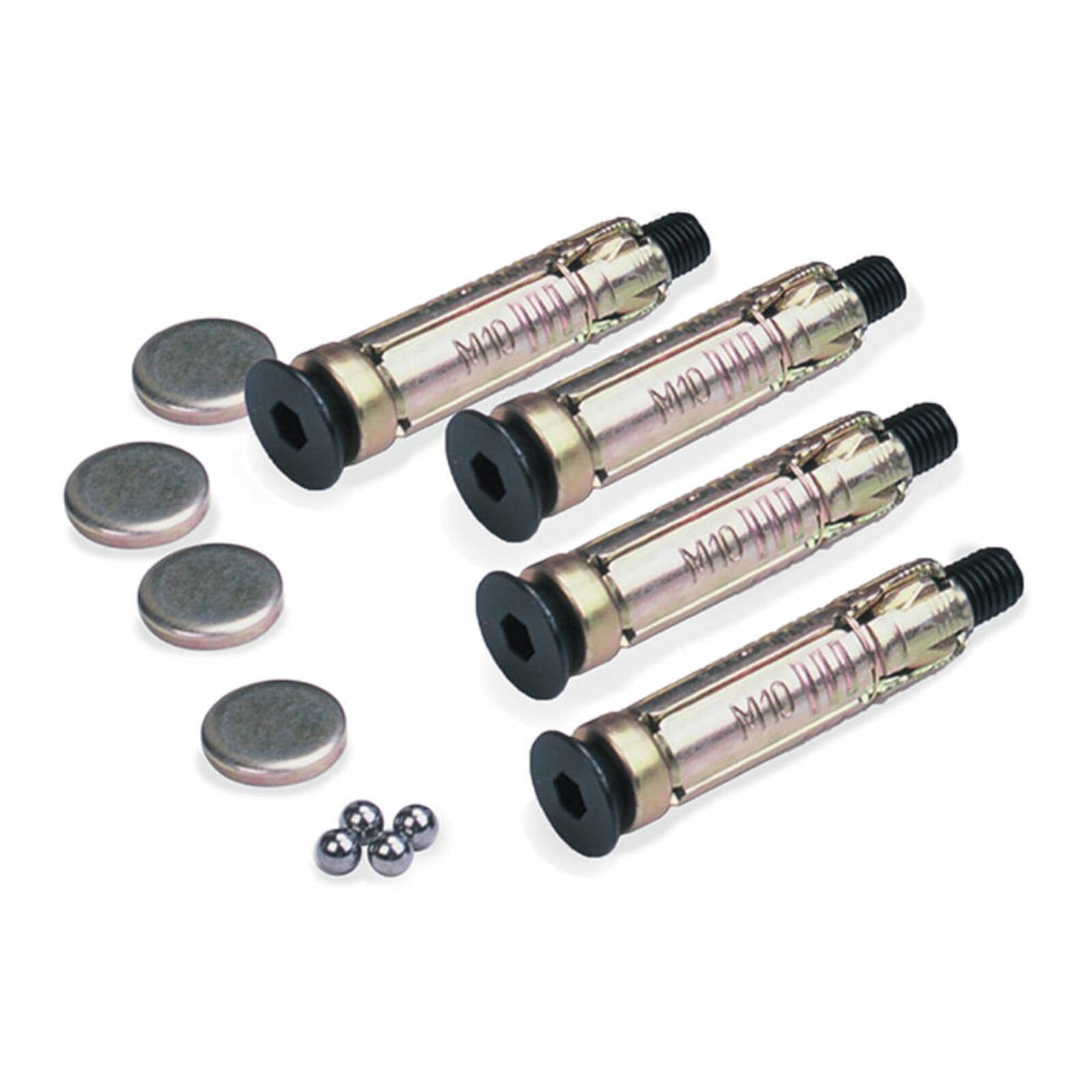 PACK OF 4 GROUND PLUGS,BOLTS,6MM BALL BEARINGS & CAPS FOR AN