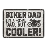 Oxford Garage Metal Sign: Biker Dad, Like a Normal Dad, But Cooler