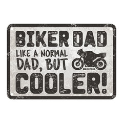 Oxford Garage Metal Sign: Biker Dad, Like a Normal Dad, But Cooler