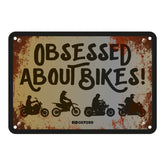Oxford Garage Metal Sign: Obsessed About Bikers