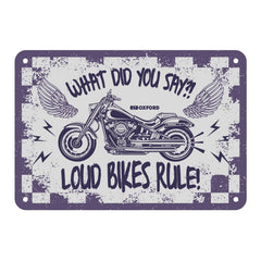 Oxford Garage Metal Sign: What Did You Say