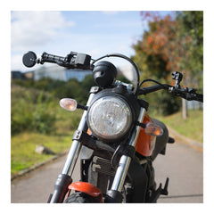 Oxford Fold Away Mirror Black 76mm Diameter