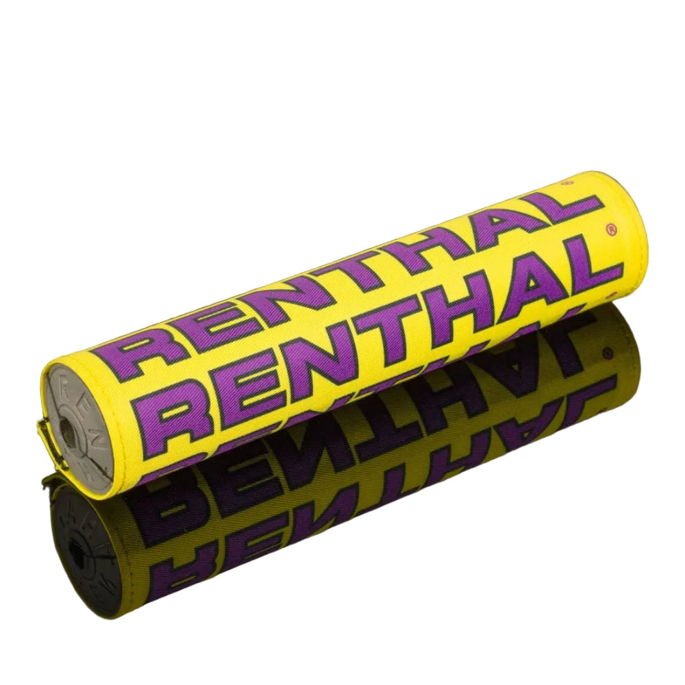 RENTHAL SX BAR PAD VINTAGE 10 INCH 240mm YEL/BLK/PUR - GRY FOAM (P354)