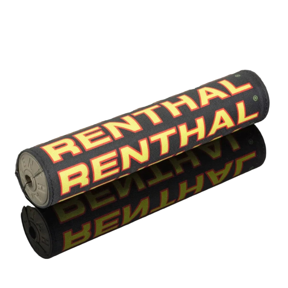 RENTHAL SX BAR PAD VINTAGE 10 INCH 240mm BLK/RED/YEL - GRY FOAM (P355)
