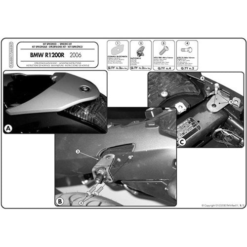 GIVI *KIT TO MOUNT PLX688 WITHOUT 688FZ