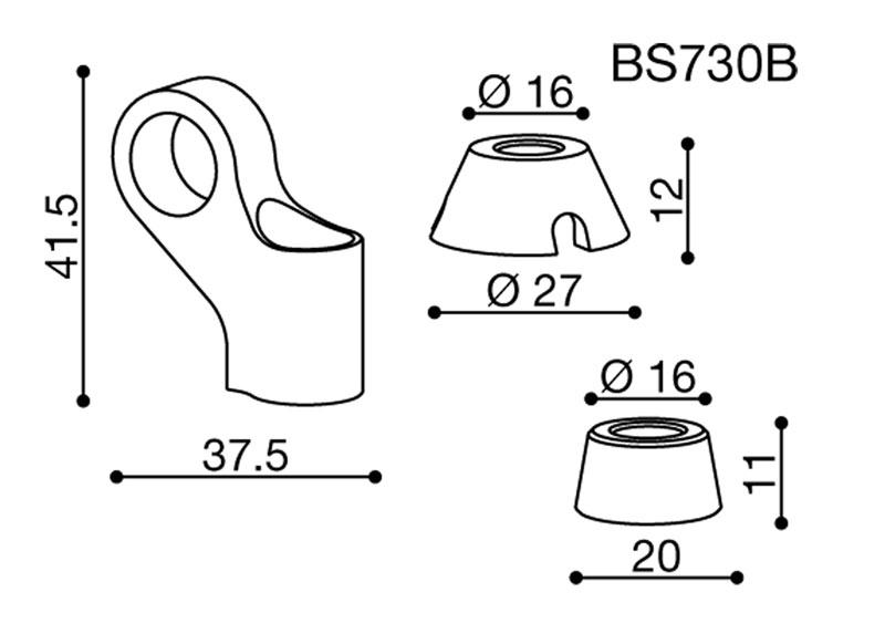Rizoma Mirror Adapter R-BS730B