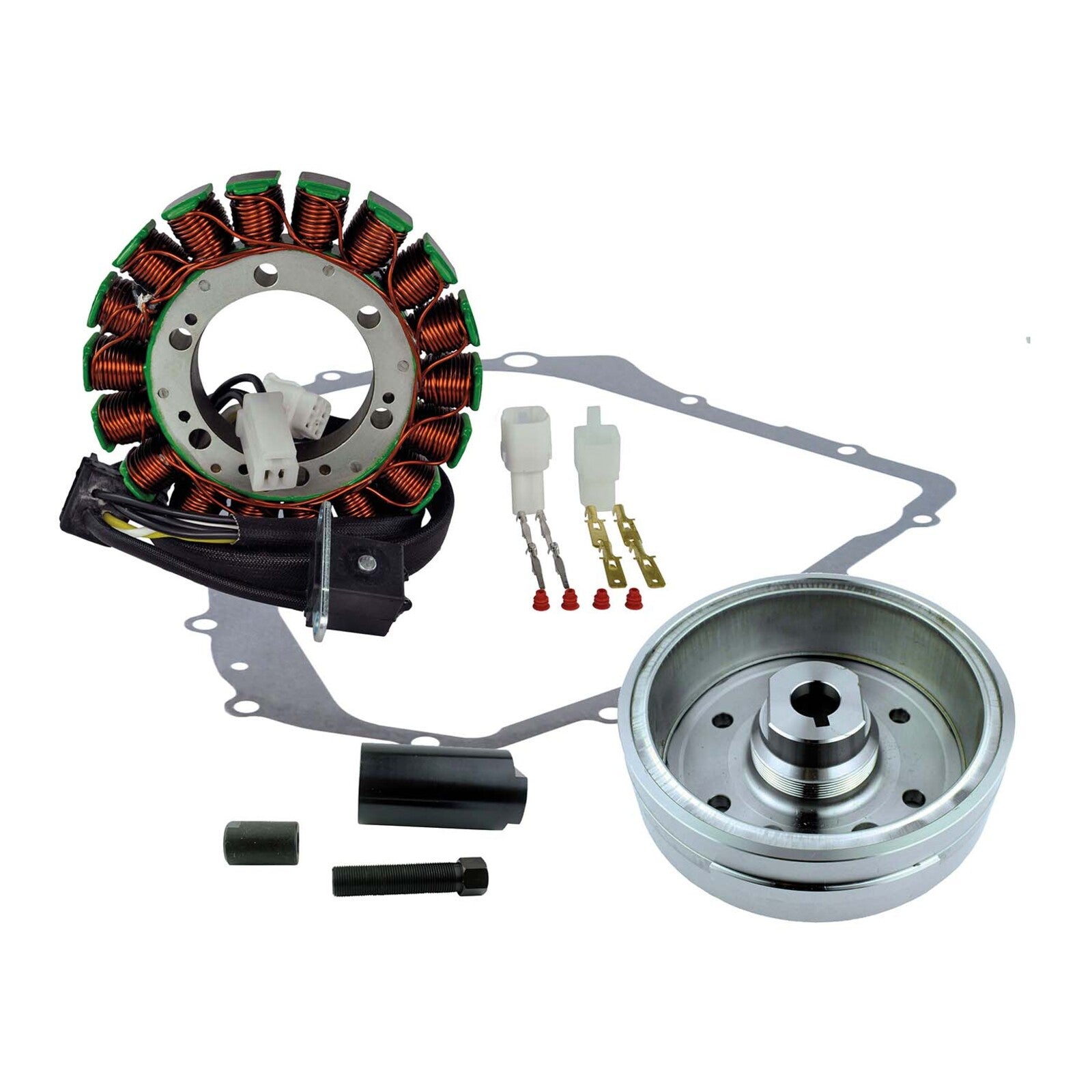 Improved Flywheel + Puller + Stator + Gasket Kit (RM23049)
