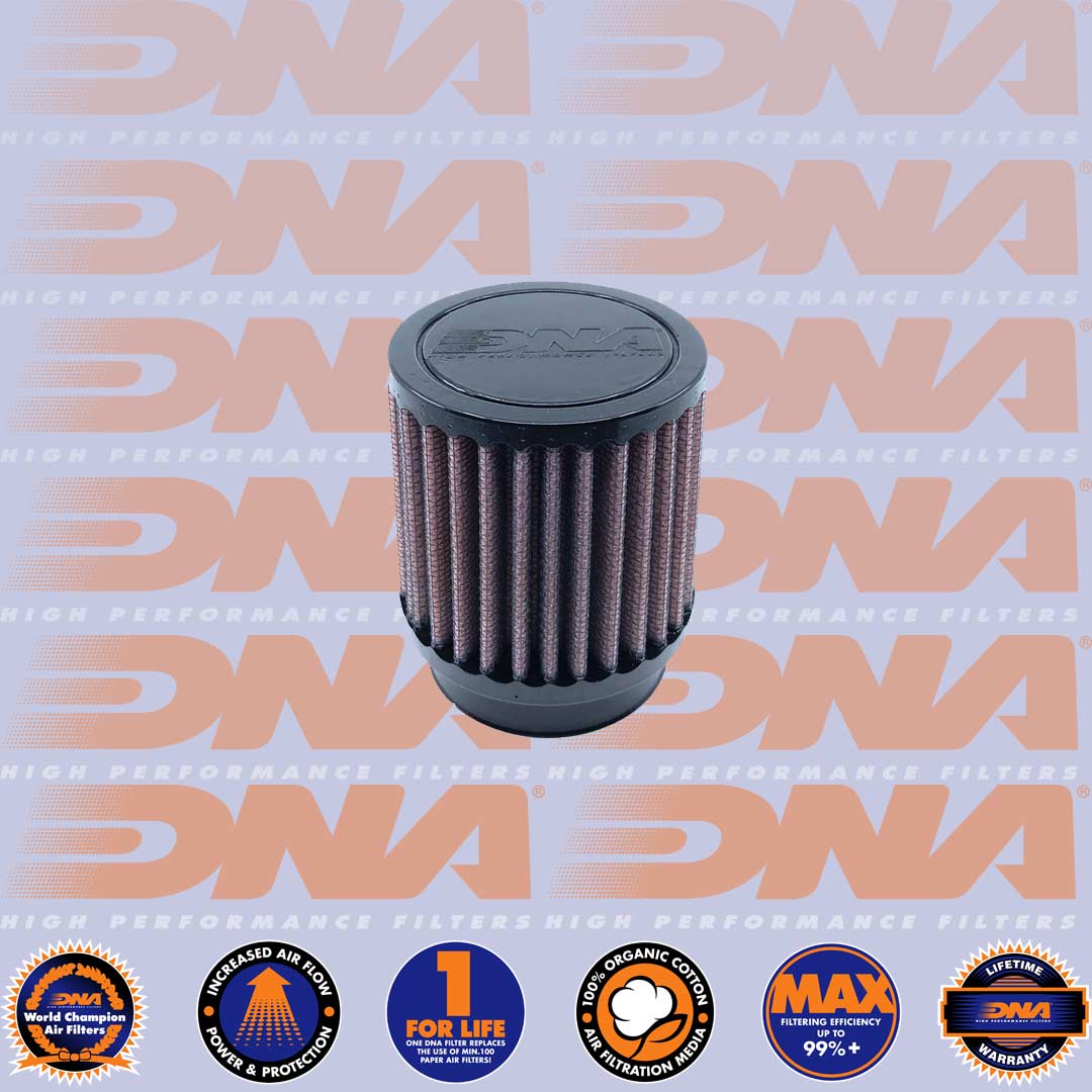 DNA FILTERS RUBBER TOP ROUND CLAMP ON 40mm INLET 55mm LENGTH AIR FILTER - RO-4000-67