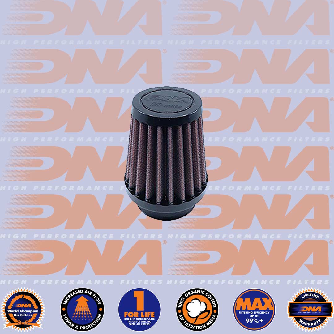 DNA FILTERS RUBBER TOP ROUND CLAMP ON 40mm INLET 76mm LENGTH AIR FILTER - RO-4000-7