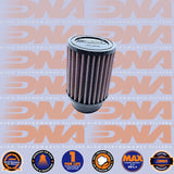 DNA FILTERS RUBBER TOP ROUND CLAMP ON 54mm INLET 5 DEG. 155mm LENGTH AIR FILTER - RO-5405-127