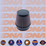 DNA FILTERS RUBBER TOP ROUND CLAMP ON 60mm INLET 87mm LENGTH AIR FILTER - RO-6000-87