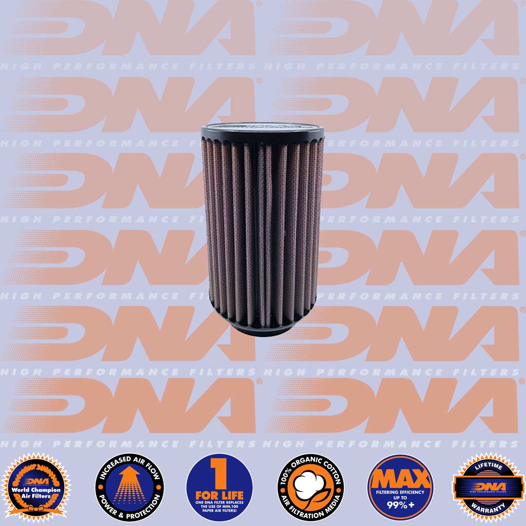 DNA FILTERS RUBBER TOP ROUND CLAMP ON 70mm INLET 123mm LENGTH AIR FILTER - RO-7000-14