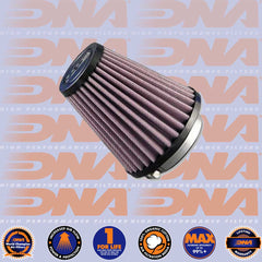DNA FILTER RZ SERIES RUBBER TOP CLAMP ON 76mm INLET 162mm LENGTH AIR FILTER - RZ-76-162