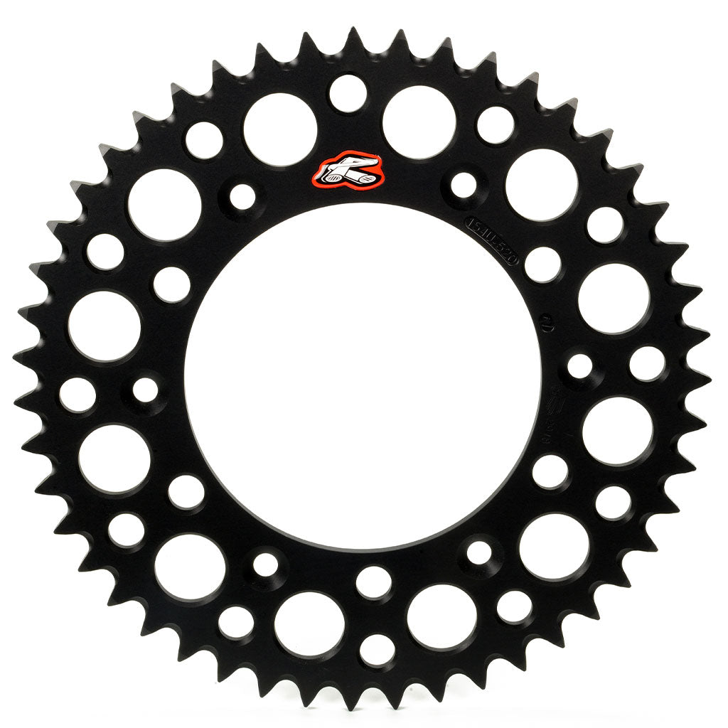 RENTHAL REAR SPROCKET MX ULTRALIGHT GROOVED BLK 50T (154U-520-50GRBK)
