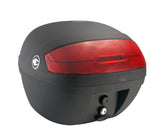 S30 BASIC TOPBOX 30L MATT BLACK WITH RED REFLECTORS - S30SB