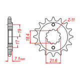 MTX 1321 Steel Front Sprocket #520 (13T) (10-KCZ-13)