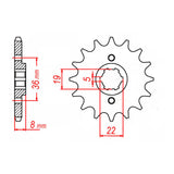MTX 1336 Steel Front Sprocket #520 (10-KN5)