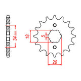 MTX 275 Steel Front Sprocket #520 (10-362)