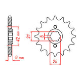 MTX 576 Steel Front Sprocket #428 (10-55V)