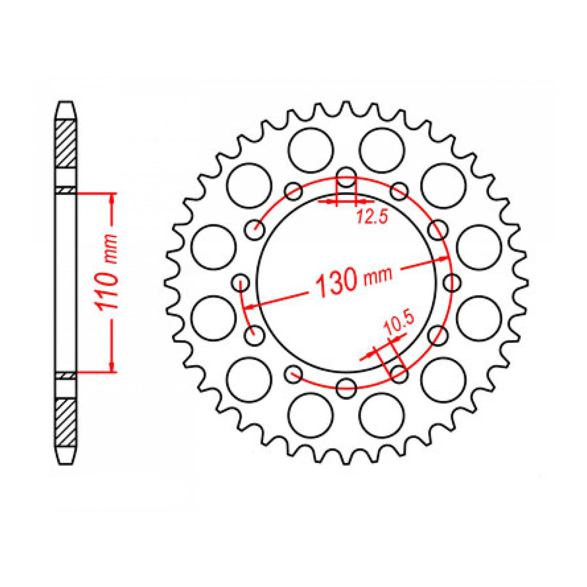 MTX 1486 Steel Rear Sprocket #520 (11-K32)