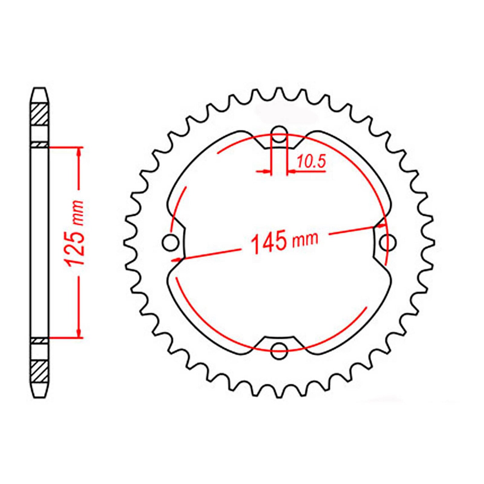 MTX 1857 Steel Rear Sprocket #520 (11-5TG)