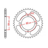 MTX 1910 Steel Rear Sprocket #520 (11-1910)