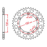 MTX 245/3 Steel Rear Sprocket #520 (11-MG3)