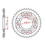 MTX 246 Steel Rear Sprocket #530 (11-413)