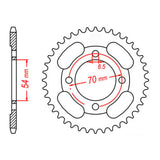 MTX 263 Steel Rear Sprocket #428 (11-059)