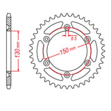 MTX 251 Hornet Lightweight Steel Rear Sprocket #520 (11H-428)